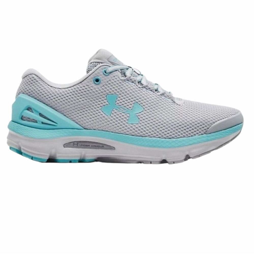 Under Armour Charged Gemini 2020 Running Shoes Womens 7.5M Gray Blue Teal EUC